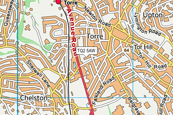 TQ2 5AW map - OS VectorMap District (Ordnance Survey) TQ2 5AW map - OS VectorMap District (Ordnance Survey)