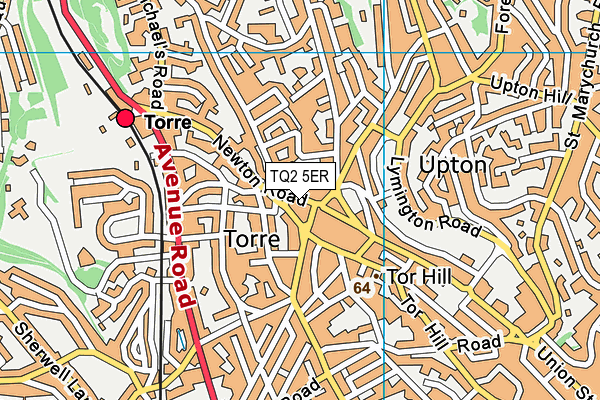 TQ2 5ER map - OS VectorMap District (Ordnance Survey) TQ2 5ER map - OS VectorMap District (Ordnance Survey)