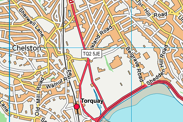 TQ2 5JE map - OS VectorMap District (Ordnance Survey) TQ2 5JE map - OS VectorMap District (Ordnance Survey)