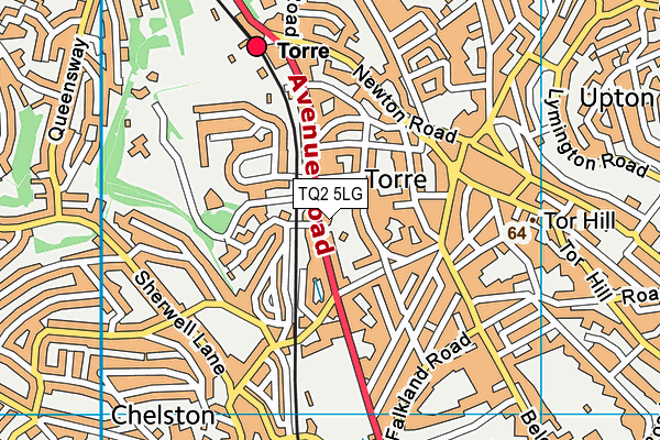 TQ2 5LG map - OS VectorMap District (Ordnance Survey)