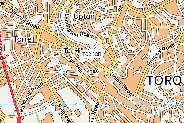TQ2 5QR map - OS VectorMap District (Ordnance Survey) TQ2 5QR map - OS VectorMap District (Ordnance Survey)