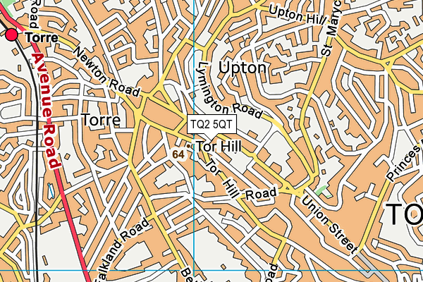 TQ2 5QT map - OS VectorMap District (Ordnance Survey) TQ2 5QT map - OS VectorMap District (Ordnance Survey)