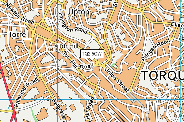 TQ2 5QW map - OS VectorMap District (Ordnance Survey) TQ2 5QW map - OS VectorMap District (Ordnance Survey)