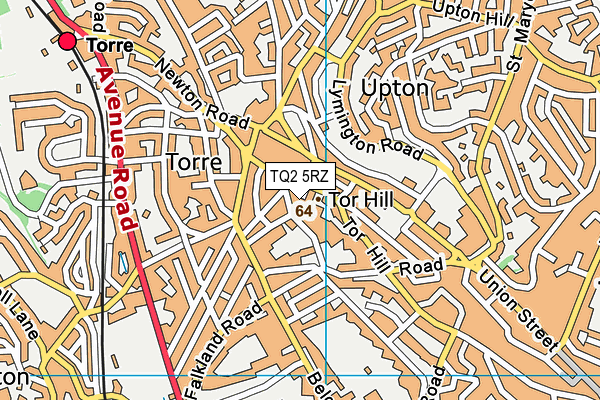 TQ2 5RZ map - OS VectorMap District (Ordnance Survey) TQ2 5RZ map - OS VectorMap District (Ordnance Survey)