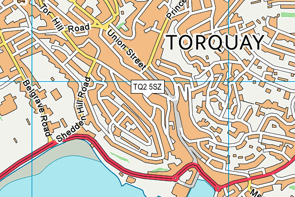 TQ2 5SZ map - OS VectorMap District (Ordnance Survey) TQ2 5SZ map - OS VectorMap District (Ordnance Survey)