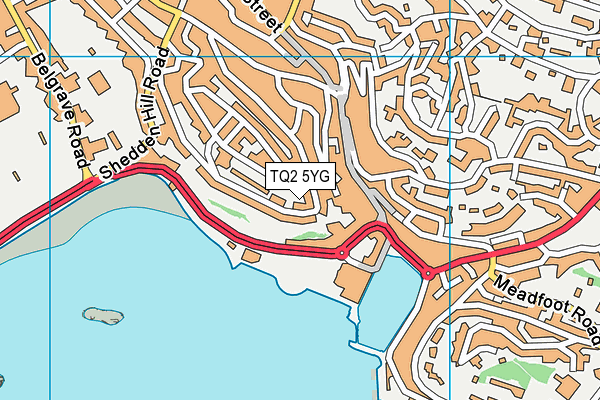 TQ2 5YG map - OS VectorMap District (Ordnance Survey) TQ2 5YG map - OS VectorMap District (Ordnance Survey)
