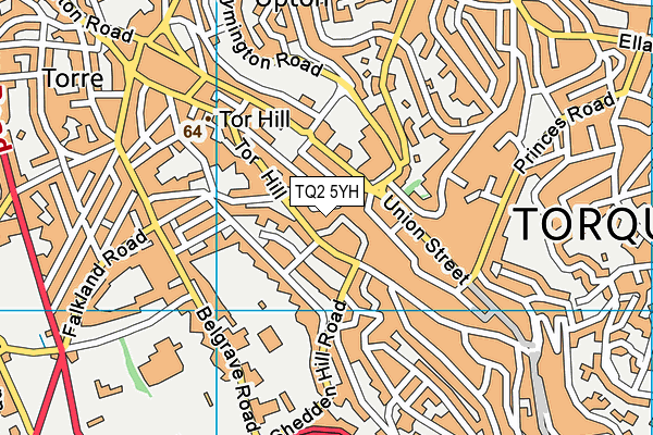 TQ2 5YH map - OS VectorMap District (Ordnance Survey) TQ2 5YH map - OS VectorMap District (Ordnance Survey)
