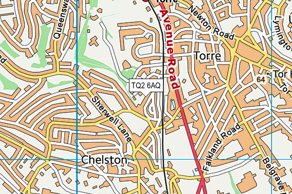 TQ2 6AQ map - OS VectorMap District (Ordnance Survey)