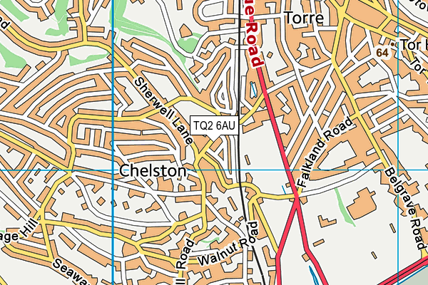 TQ2 6AU map - OS VectorMap District (Ordnance Survey) TQ2 6AU map - OS VectorMap District (Ordnance Survey)