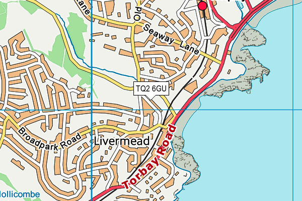 TQ2 6GU map - OS VectorMap District (Ordnance Survey)