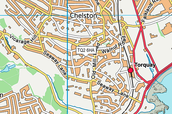 TQ2 6HA map - OS VectorMap District (Ordnance Survey) TQ2 6HA map - OS VectorMap District (Ordnance Survey)