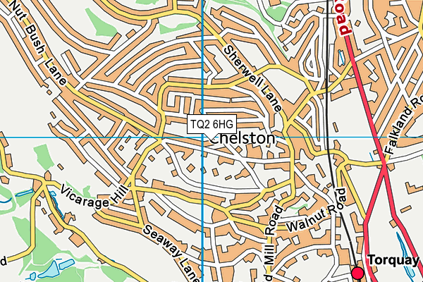 TQ2 6HG map - OS VectorMap District (Ordnance Survey) TQ2 6HG map - OS VectorMap District (Ordnance Survey)