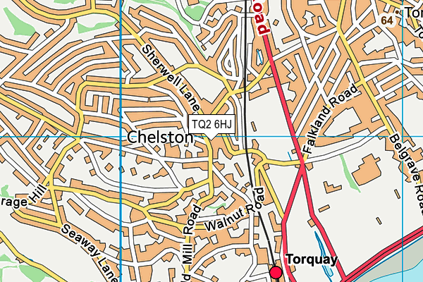 TQ2 6HJ map - OS VectorMap District (Ordnance Survey)