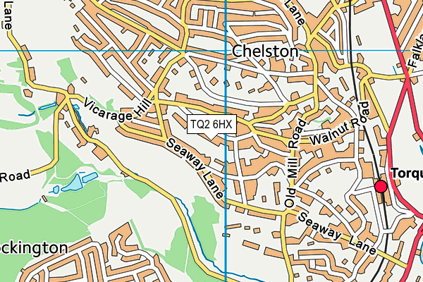 TQ2 6HX map - OS VectorMap District (Ordnance Survey) TQ2 6HX map - OS VectorMap District (Ordnance Survey)