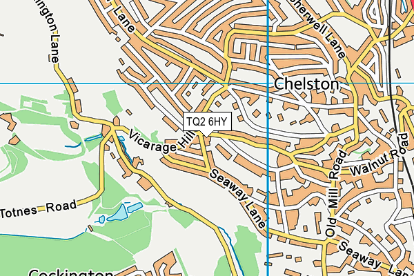 TQ2 6HY map - OS VectorMap District (Ordnance Survey)