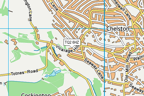 TQ2 6HZ map - OS VectorMap District (Ordnance Survey) TQ2 6HZ map - OS VectorMap District (Ordnance Survey)