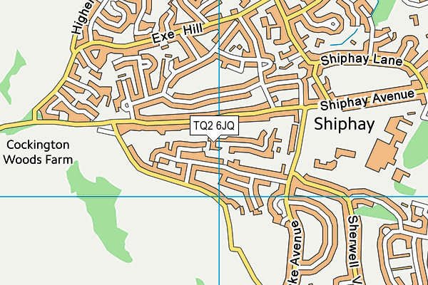 TQ2 6JQ map - OS VectorMap District (Ordnance Survey) TQ2 6JQ map - OS VectorMap District (Ordnance Survey)