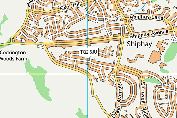 TQ2 6JU map - OS VectorMap District (Ordnance Survey) TQ2 6JU map - OS VectorMap District (Ordnance Survey)