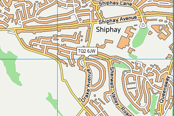 TQ2 6JW map - OS VectorMap District (Ordnance Survey)