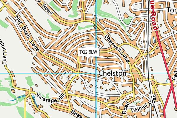 TQ2 6LW map - OS VectorMap District (Ordnance Survey) TQ2 6LW map - OS VectorMap District (Ordnance Survey)