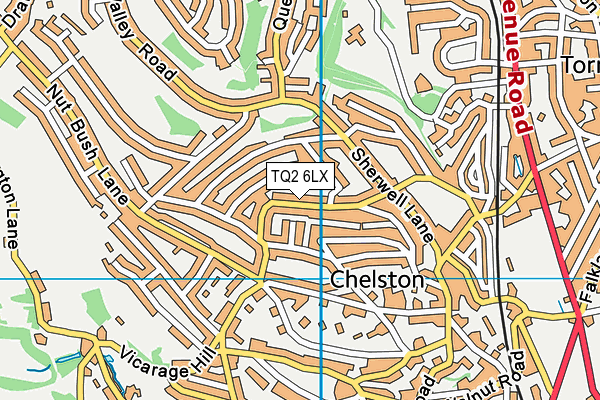 TQ2 6LX map - OS VectorMap District (Ordnance Survey) TQ2 6LX map - OS VectorMap District (Ordnance Survey)