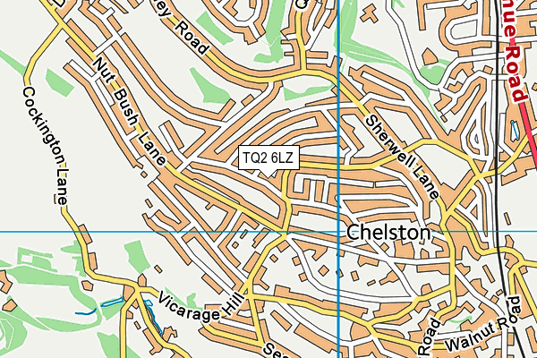 TQ2 6LZ map - OS VectorMap District (Ordnance Survey) TQ2 6LZ map - OS VectorMap District (Ordnance Survey)