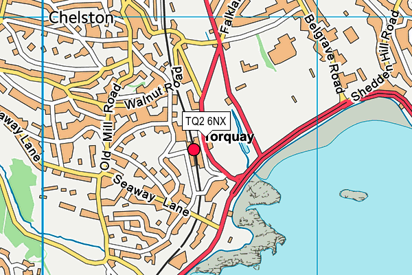 TQ2 6NX map - OS VectorMap District (Ordnance Survey) TQ2 6NX map - OS VectorMap District (Ordnance Survey)