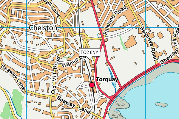 TQ2 6NY map - OS VectorMap District (Ordnance Survey)