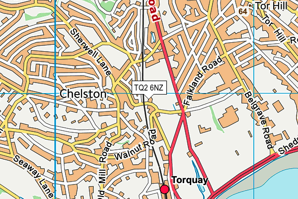 TQ2 6NZ map - OS VectorMap District (Ordnance Survey) TQ2 6NZ map - OS VectorMap District (Ordnance Survey)