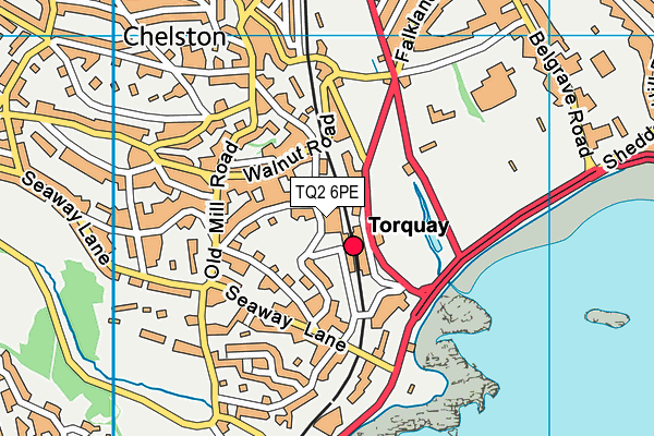 TQ2 6PE map - OS VectorMap District (Ordnance Survey) TQ2 6PE map - OS VectorMap District (Ordnance Survey)