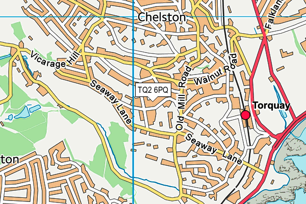 TQ2 6PQ map - OS VectorMap District (Ordnance Survey) TQ2 6PQ map - OS VectorMap District (Ordnance Survey)