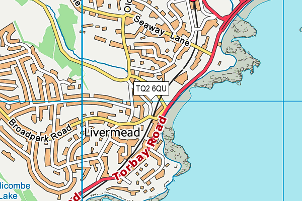 TQ2 6QU map - OS VectorMap District (Ordnance Survey)