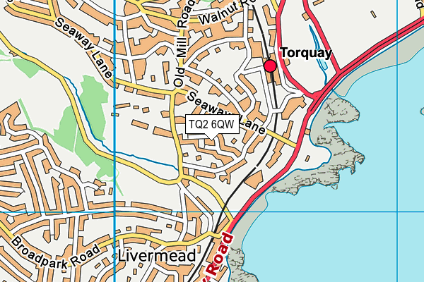 TQ2 6QW map - OS VectorMap District (Ordnance Survey) TQ2 6QW map - OS VectorMap District (Ordnance Survey)