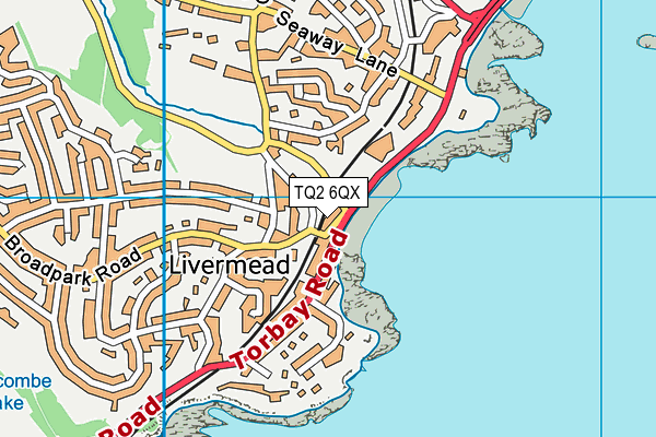 TQ2 6QX map - OS VectorMap District (Ordnance Survey)