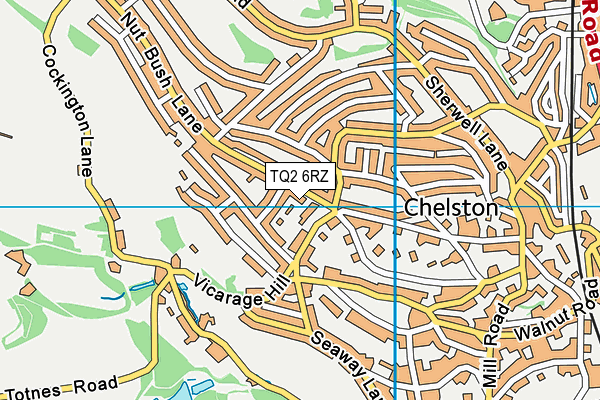 TQ2 6RZ map - OS VectorMap District (Ordnance Survey) TQ2 6RZ map - OS VectorMap District (Ordnance Survey)