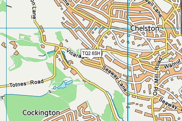 TQ2 6SH map - OS VectorMap District (Ordnance Survey) TQ2 6SH map - OS VectorMap District (Ordnance Survey)