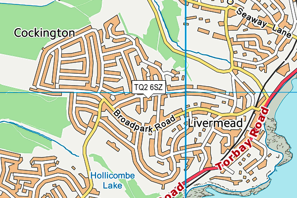 TQ2 6SZ map - OS VectorMap District (Ordnance Survey)
