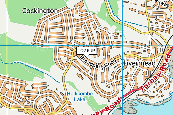 TQ2 6UP map - OS VectorMap District (Ordnance Survey)