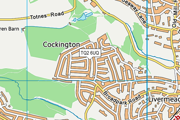 TQ2 6UQ map - OS VectorMap District (Ordnance Survey)