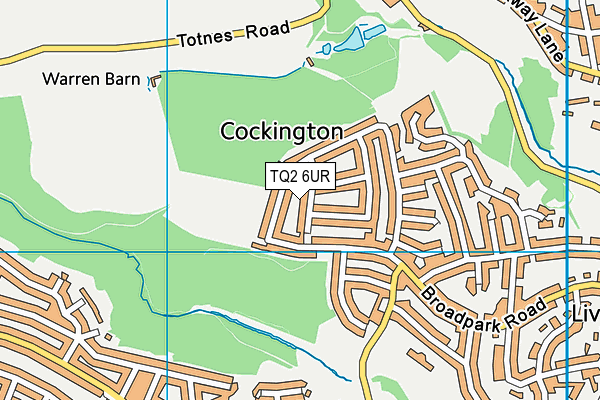 TQ2 6UR map - OS VectorMap District (Ordnance Survey) TQ2 6UR map - OS VectorMap District (Ordnance Survey)