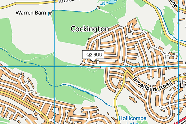 TQ2 6UU map - OS VectorMap District (Ordnance Survey)
