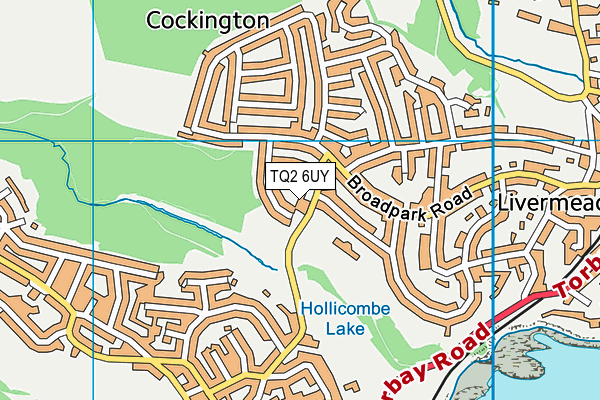 TQ2 6UY map - OS VectorMap District (Ordnance Survey) TQ2 6UY map - OS VectorMap District (Ordnance Survey)