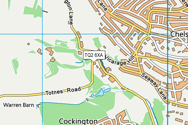 TQ2 6XA map - OS VectorMap District (Ordnance Survey) TQ2 6XA map - OS VectorMap District (Ordnance Survey)