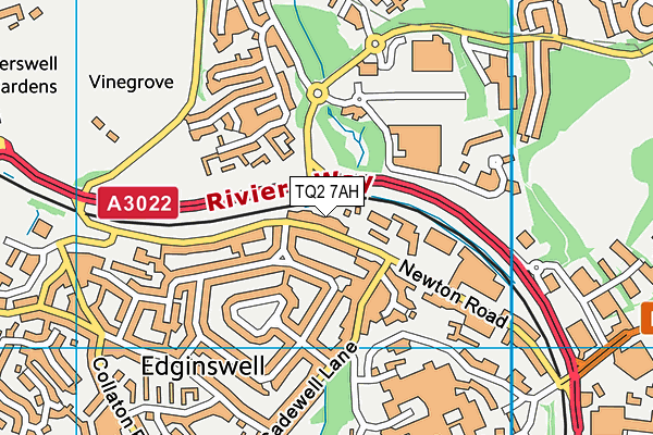 TQ2 7AH map - OS VectorMap District (Ordnance Survey)
