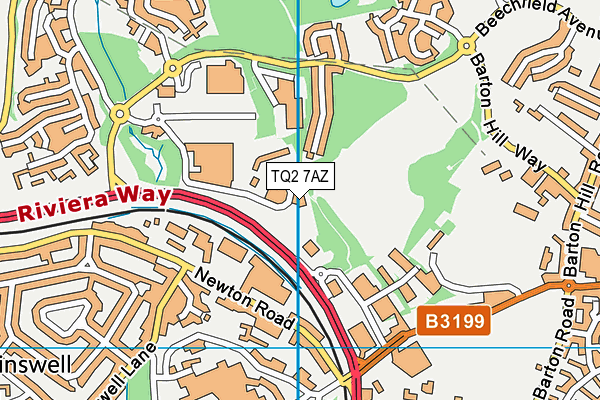 TQ2 7AZ map - OS VectorMap District (Ordnance Survey) TQ2 7AZ map - OS VectorMap District (Ordnance Survey)