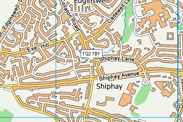 TQ2 7BY map - OS VectorMap District (Ordnance Survey) TQ2 7BY map - OS VectorMap District (Ordnance Survey)
