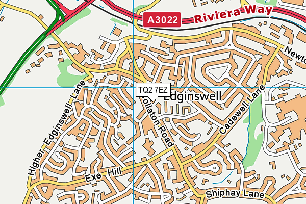 TQ2 7EZ map - OS VectorMap District (Ordnance Survey)