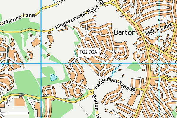 TQ2 7GA map - OS VectorMap District (Ordnance Survey) TQ2 7GA map - OS VectorMap District (Ordnance Survey)