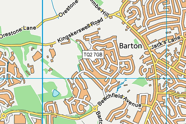 TQ2 7GB map - OS VectorMap District (Ordnance Survey)