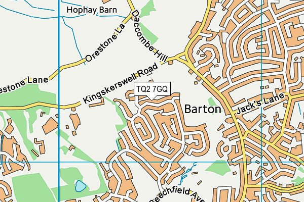 TQ2 7GQ map - OS VectorMap District (Ordnance Survey) TQ2 7GQ map - OS VectorMap District (Ordnance Survey)